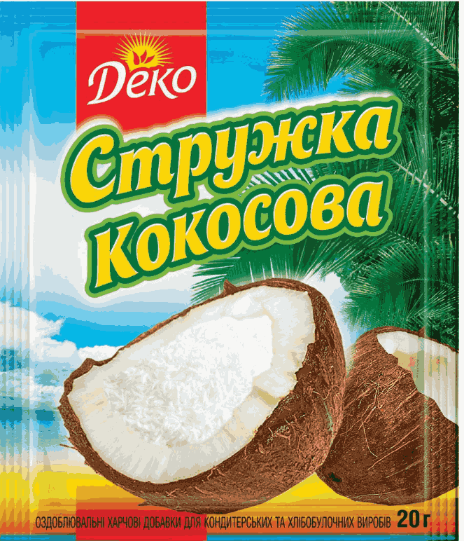 Кокосова стружка 20г Деко (біла)